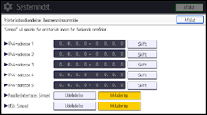 Illustration af displayet på betjeningspanelet