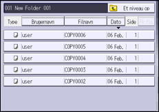 Illustration af displayet på betjeningspanelet