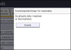 Illustration af displayet på betjeningspanelet