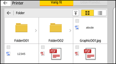 Illustration af displayet på betjeningspanelet
