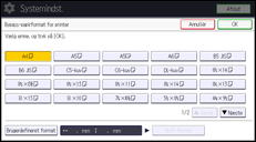 Illustration af displayet på betjeningspanelet