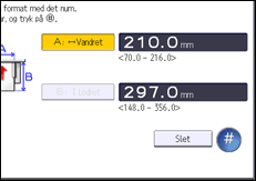 Illustration af displayet på betjeningspanelet