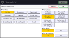 Illustration af displayet på betjeningspanelet