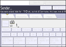 Illustration af displayet på betjeningspanelet