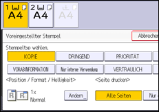 Abbildung Bedienfeld-Display