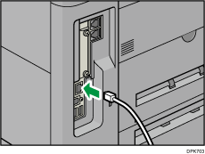 Abbildung des Anschlusses des Ethernet-Kabels