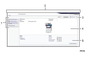 Nummerierte Abbildung der Webbrowser-Anzeige