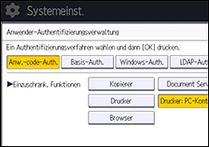 Abbildung Bedienfeld-Display