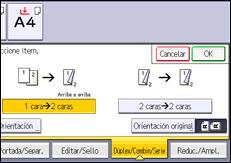Ilustración de la pantalla panel de mandos