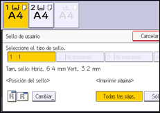 Ilustración de la pantalla panel de mandos