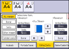 Ilustración de la pantalla panel de mandos
