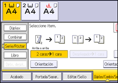 Ilustración de la pantalla panel de mandos