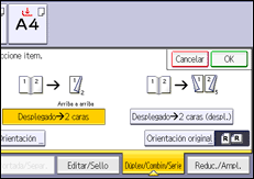 Ilustración de la pantalla panel de mandos