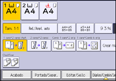 Ilustración de la pantalla panel de mandos