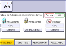 Ilustración de la pantalla panel de mandos