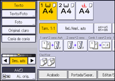 Ilustración de la pantalla panel de mandos