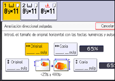 Ilustración de la pantalla panel de mandos