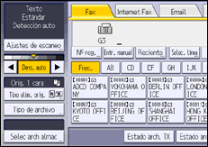Ilustración de la pantalla panel de mandos