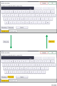 Ilustración de teclas