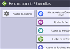 Ilustración de la pantalla panel de mandos