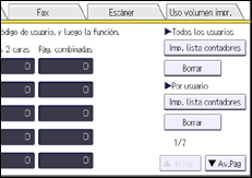 Ilustración de la pantalla panel de mandos