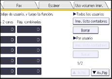 Ilustración de la pantalla panel de mandos