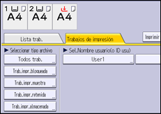 Ilustración de la pantalla panel de mandos