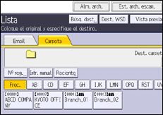 Ilustración de la pantalla panel de mandos