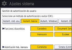 Ilustración de la pantalla panel de mandos