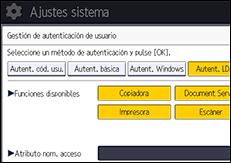 Ilustración de la pantalla panel de mandos