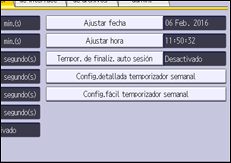 Ilustración de la pantalla panel de mandos