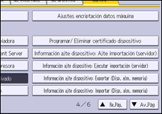 Ilustración de la pantalla panel de mandos