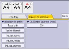 Ilustración de la pantalla panel de mandos