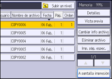 Ilustración de la pantalla panel de mandos