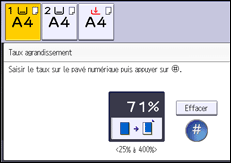 Illustration de l'écran du panneau de commande