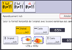 Illustration de l'écran du panneau de commande