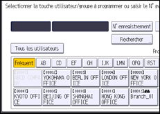 Illustration de l'écran du panneau de commande