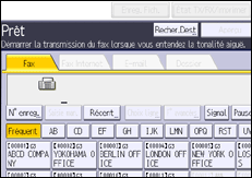 Illustration de l'écran du panneau de commande