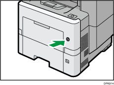 Illustration de l'interrupteur d'alimentation principale.