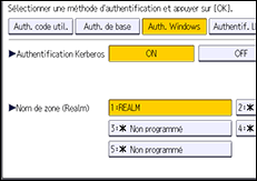 Illustration de l'écran du panneau de commande