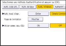 Illustration de l'écran du panneau de commande