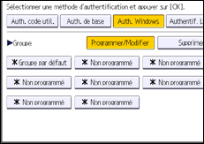 Illustration de l'écran du panneau de commande