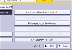 A kezelőpanel ismertetése