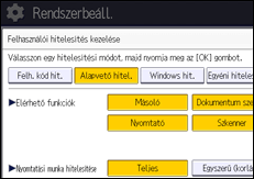 A kezelőpanel ismertetése