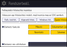 A kezelőpanel ismertetése