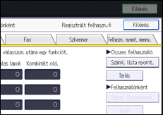 A kezelőpanel ismertetése