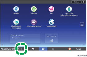 A kezelőpanel ismertetése