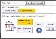 A kezelőpanel ismertetése