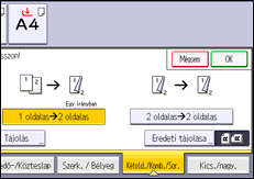 A kezelőpanel ismertetése