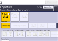 Illustrazione della schermata sul pannello di controllo